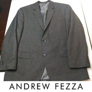 Andrew Fezza Macy's Gray Lined 44R Blazer